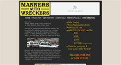 Desktop Screenshot of mannersautowreckers.com